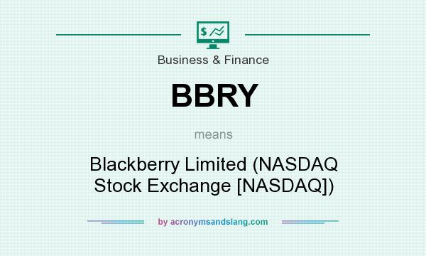What does BBRY mean? It stands for Blackberry Limited (NASDAQ Stock Exchange [NASDAQ])