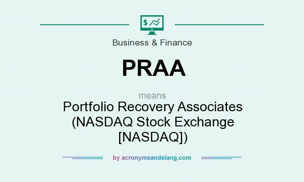 What does PRAA mean? It stands for Portfolio Recovery Associates (NASDAQ Stock Exchange [NASDAQ])