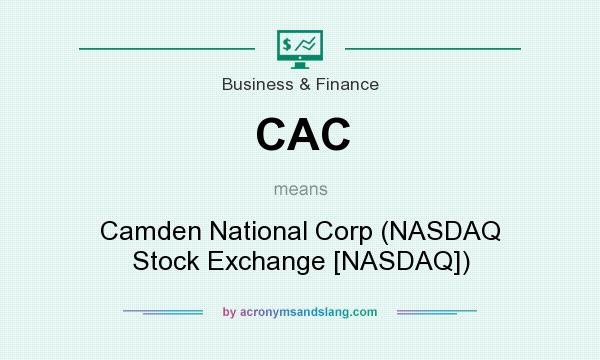 What does CAC mean? It stands for Camden National Corp (NASDAQ Stock Exchange [NASDAQ])