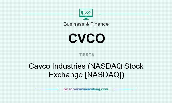 What does CVCO mean? It stands for Cavco Industries (NASDAQ Stock Exchange [NASDAQ])