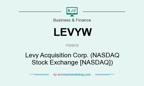 What does LEVYW mean? It stands for Levy Acquisition Corp. (NASDAQ Stock Exchange [NASDAQ])