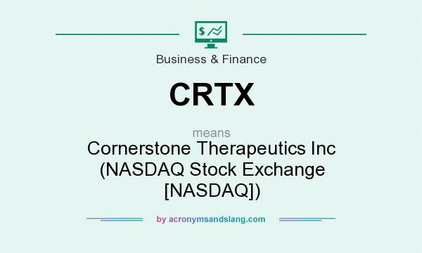 What does CRTX mean? It stands for Cornerstone Therapeutics Inc (NASDAQ Stock Exchange [NASDAQ])