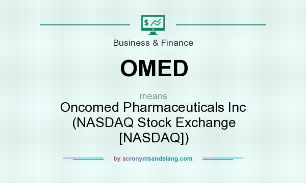 What does OMED mean? It stands for Oncomed Pharmaceuticals Inc (NASDAQ Stock Exchange [NASDAQ])