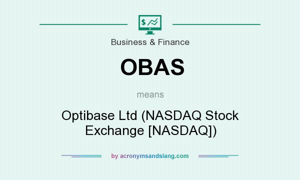 What does OBAS mean? It stands for Optibase Ltd (NASDAQ Stock Exchange [NASDAQ])