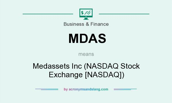 What does MDAS mean? It stands for Medassets Inc (NASDAQ Stock Exchange [NASDAQ])