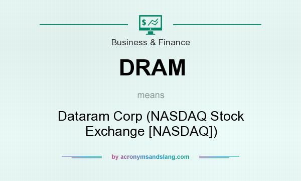 What does DRAM mean? It stands for Dataram Corp (NASDAQ Stock Exchange [NASDAQ])