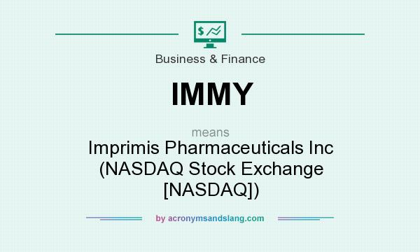 What does IMMY mean? It stands for Imprimis Pharmaceuticals Inc (NASDAQ Stock Exchange [NASDAQ])