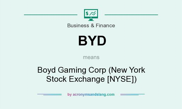 What does BYD mean? It stands for Boyd Gaming Corp (New York Stock Exchange [NYSE])