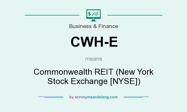 What does CWH-E mean? It stands for Commonwealth REIT (New York Stock Exchange [NYSE])