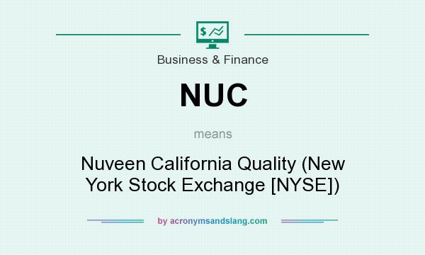 What does NUC mean? It stands for Nuveen California Quality (New York Stock Exchange [NYSE])
