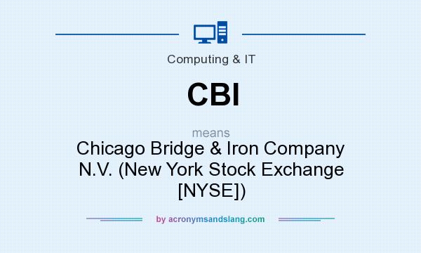 What does CBI mean? It stands for Chicago Bridge & Iron Company N.V. (New York Stock Exchange [NYSE])