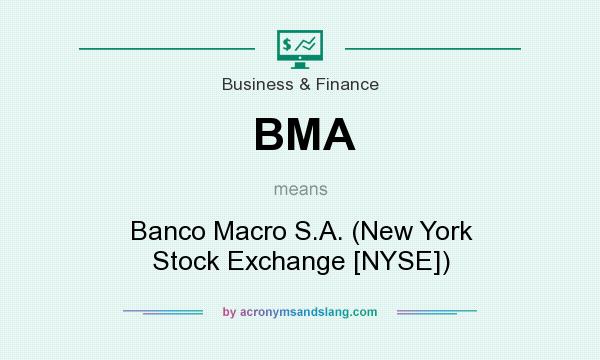 What does BMA mean? It stands for Banco Macro S.A. (New York Stock Exchange [NYSE])