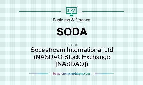 What does SODA mean? It stands for Sodastream International Ltd (NASDAQ Stock Exchange [NASDAQ])
