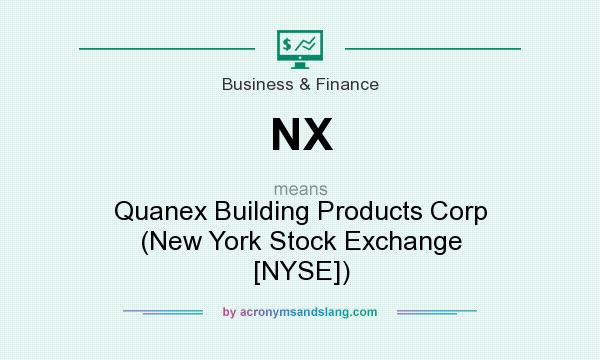 What does NX mean? It stands for Quanex Building Products Corp (New York Stock Exchange [NYSE])