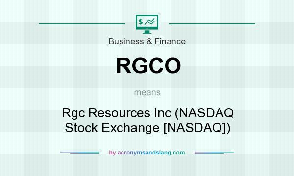 What does RGCO mean? It stands for Rgc Resources Inc (NASDAQ Stock Exchange [NASDAQ])