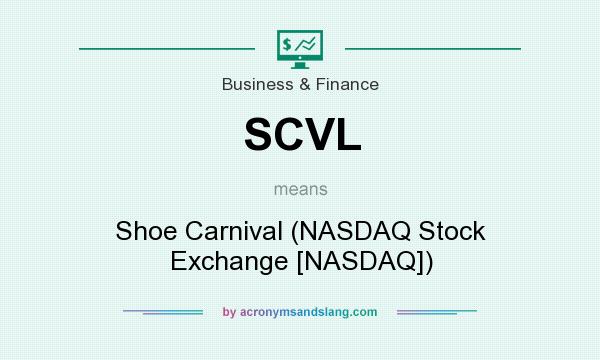 What does SCVL mean? It stands for Shoe Carnival (NASDAQ Stock Exchange [NASDAQ])