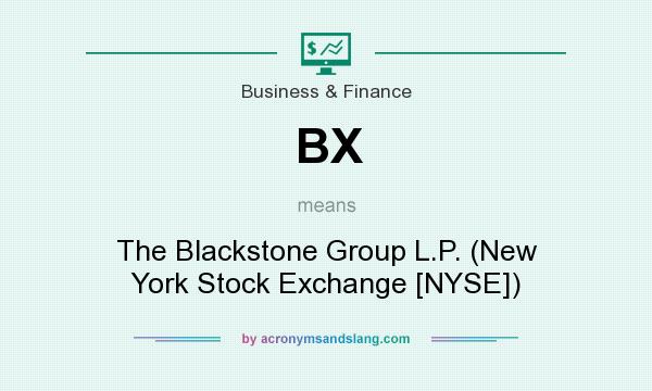 What does BX mean? It stands for The Blackstone Group L.P. (New York Stock Exchange [NYSE])