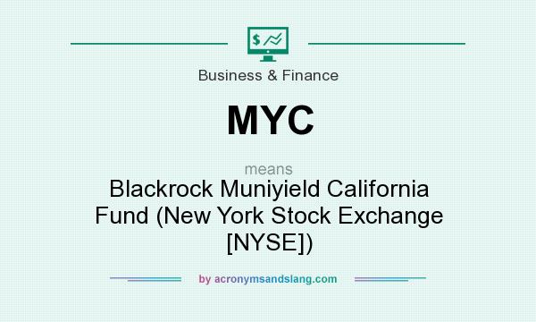 What does MYC mean? It stands for Blackrock Muniyield California Fund (New York Stock Exchange [NYSE])