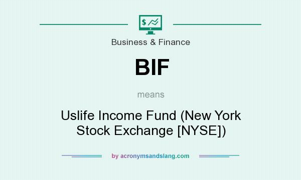 What does BIF mean? It stands for Uslife Income Fund (New York Stock Exchange [NYSE])