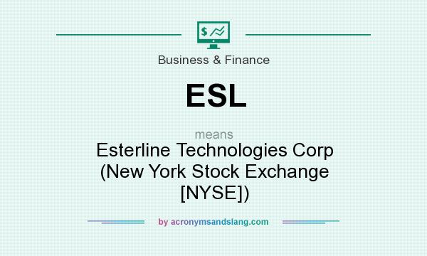 What does ESL mean? It stands for Esterline Technologies Corp (New York Stock Exchange [NYSE])