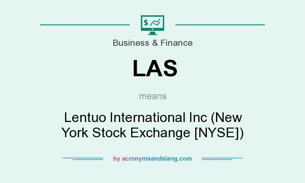 What does LAS mean? It stands for Lentuo International Inc (New York Stock Exchange [NYSE])