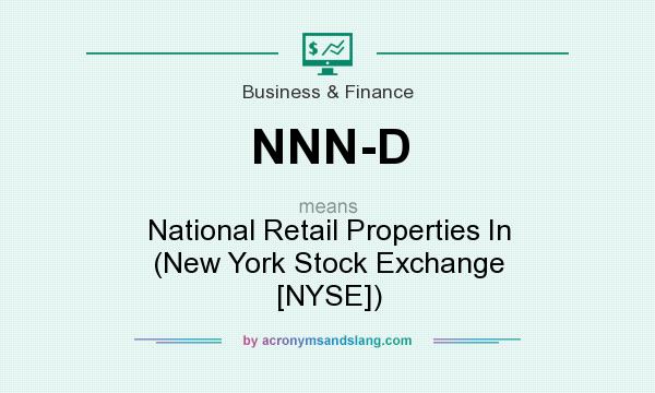What does NNN-D mean? It stands for National Retail Properties In (New York Stock Exchange [NYSE])