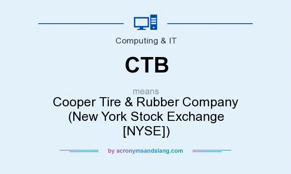 What does CTB mean? It stands for Cooper Tire & Rubber Company (New York Stock Exchange [NYSE])