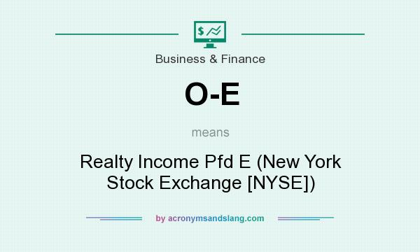 What does O-E mean? It stands for Realty Income Pfd E (New York Stock Exchange [NYSE])