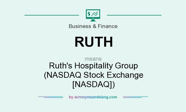 What does RUTH mean? It stands for Ruth`s Hospitality Group (NASDAQ Stock Exchange [NASDAQ])