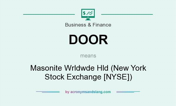 What does DOOR mean? It stands for Masonite Wrldwde Hld (New York Stock Exchange [NYSE])