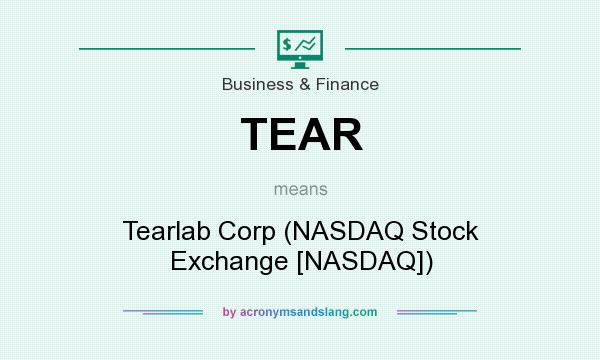 What does TEAR mean? It stands for Tearlab Corp (NASDAQ Stock Exchange [NASDAQ])