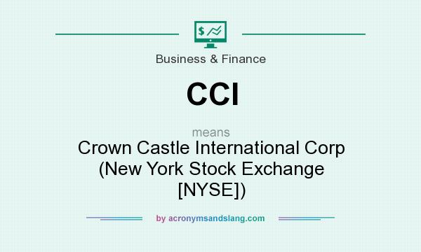 What does CCI mean? It stands for Crown Castle International Corp (New York Stock Exchange [NYSE])