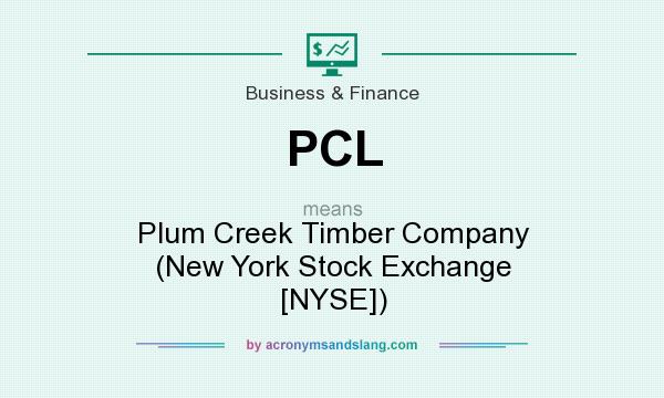 What does PCL mean? It stands for Plum Creek Timber Company (New York Stock Exchange [NYSE])