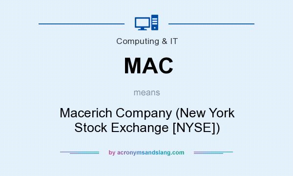 What does MAC mean? It stands for Macerich Company (New York Stock Exchange [NYSE])