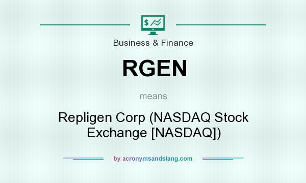 What does RGEN mean? It stands for Repligen Corp (NASDAQ Stock Exchange [NASDAQ])