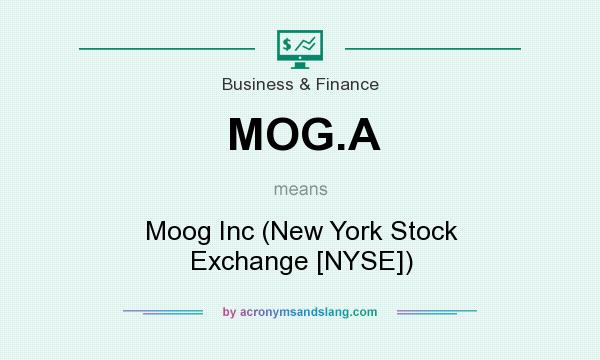 What does MOG.A mean? It stands for Moog Inc (New York Stock Exchange [NYSE])