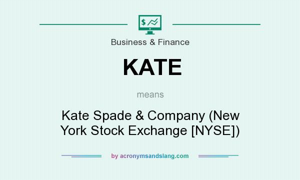 What does KATE mean? It stands for Kate Spade & Company (New York Stock Exchange [NYSE])