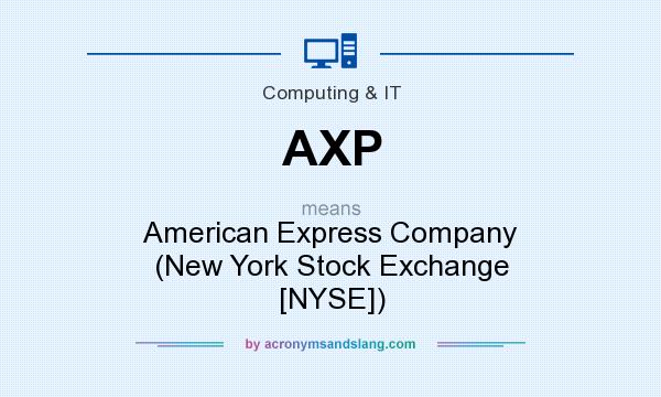 What does AXP mean? It stands for American Express Company (New York Stock Exchange [NYSE])