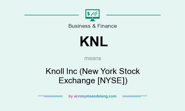What does KNL mean? It stands for Knoll Inc (New York Stock Exchange [NYSE])