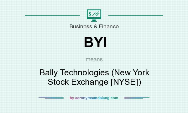 What does BYI mean? It stands for Bally Technologies (New York Stock Exchange [NYSE])