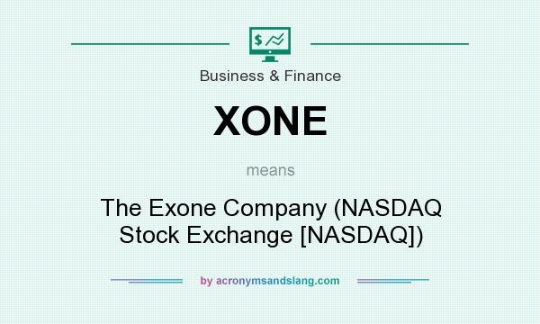 What does XONE mean? It stands for The Exone Company (NASDAQ Stock Exchange [NASDAQ])