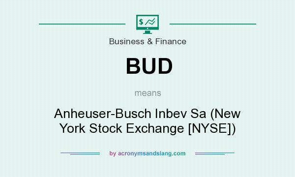 What does BUD mean? It stands for Anheuser-Busch Inbev Sa (New York Stock Exchange [NYSE])