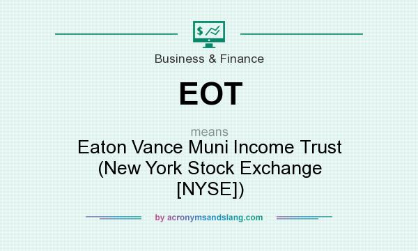 What does EOT mean? It stands for Eaton Vance Muni Income Trust (New York Stock Exchange [NYSE])