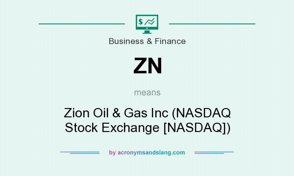 What does ZN mean? It stands for Zion Oil & Gas Inc (NASDAQ Stock Exchange [NASDAQ])