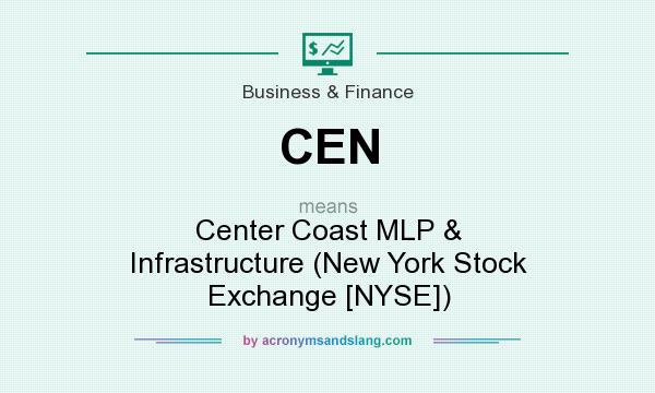 What does CEN mean? It stands for Center Coast MLP & Infrastructure (New York Stock Exchange [NYSE])