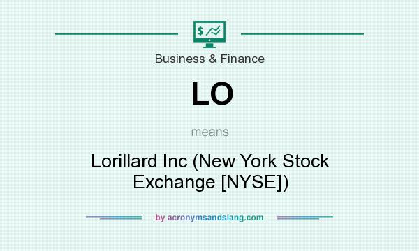 What does LO mean? It stands for Lorillard Inc (New York Stock Exchange [NYSE])