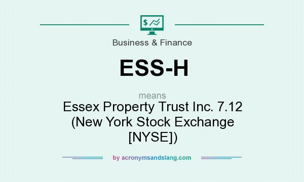 What does ESS-H mean? It stands for Essex Property Trust Inc. 7.12 (New York Stock Exchange [NYSE])