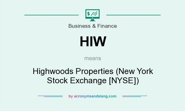 What does HIW mean? It stands for Highwoods Properties (New York Stock Exchange [NYSE])