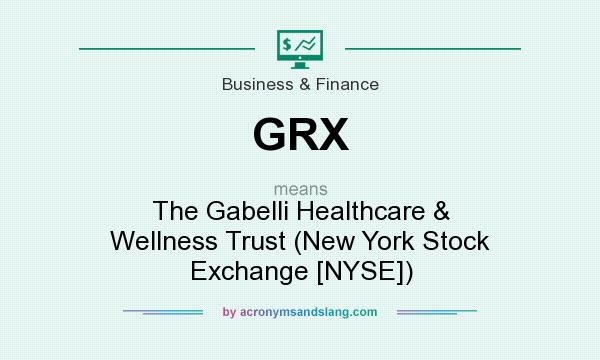 What does GRX mean? It stands for The Gabelli Healthcare & Wellness Trust (New York Stock Exchange [NYSE])