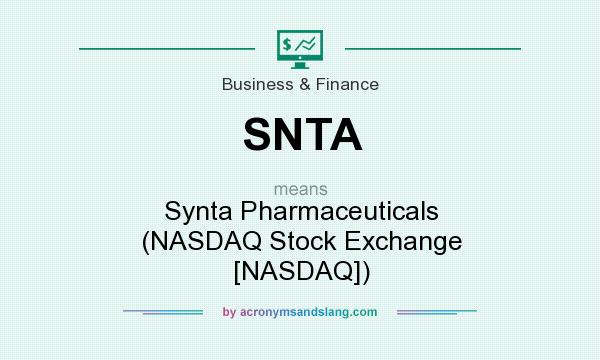 What does SNTA mean? It stands for Synta Pharmaceuticals (NASDAQ Stock Exchange [NASDAQ])